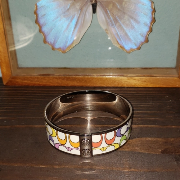 New Coach Multicolored Signature C Bangle Bracelet - Picture 5 of 8